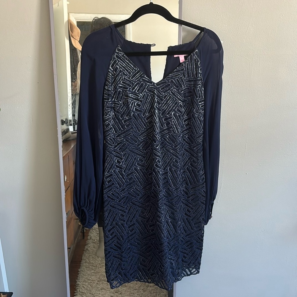 Formal blue lily Pulitzer dress